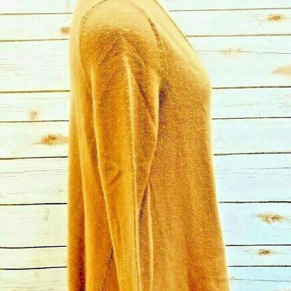 CASLON Women Long Sleeve Pullover Wool Brown Asymmetrical Hem Sweater Size M - Picture 4 of 11